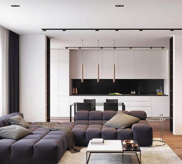 Cocina y sala